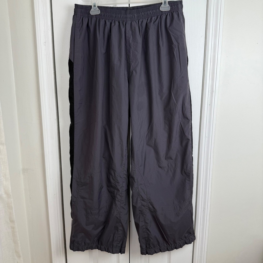 Reebok Windbreaker Track Pants XXL Gray Y2K Wide Leg Baggy 90s